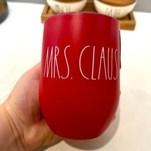❤️🍷Red RAE DUNN Mrs. Claus 🤶 Wine Tumbler